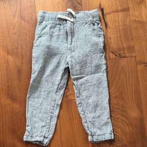 Rylee + Cru Washled Linen Trousers / Toddler Boys Pants 4-5T